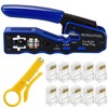 RJ45 Crimp Tool Kit Ethernet Crimping Tool Wire Crimper Stripper