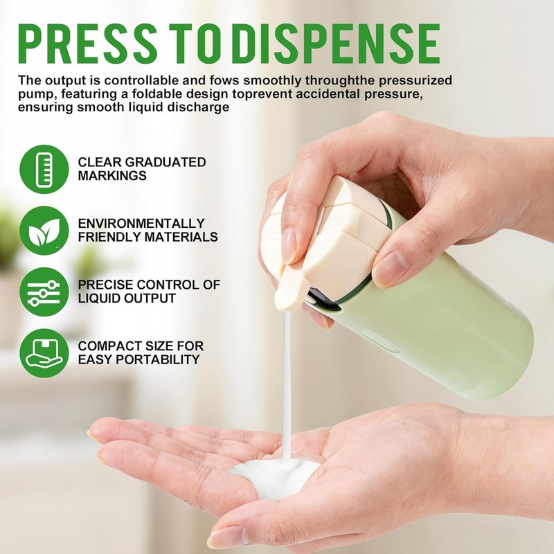 Leak Proof Travel Bottles 4 Pack 30ML, Refillable Toiletry Containers