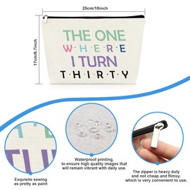 30th Birthday Gifts for Women 1994 Birthday Makeup Bag Happy 30 Year Old Birthday Gift for Friends Wife Sister Coworker 30 Year Old Party Cosmetic Bag Thirty Birthday Present Turning 30 Birthday Gift