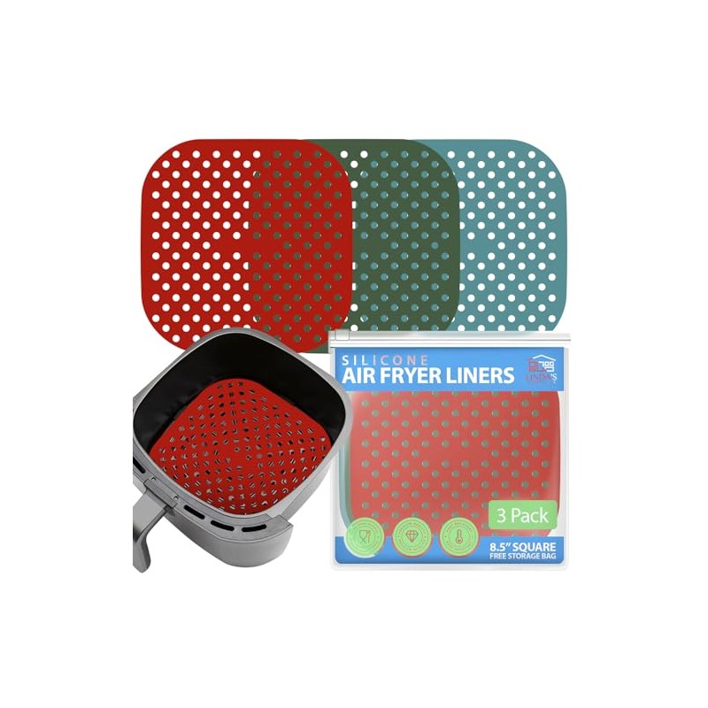 Reusable Silicone Air Fryer Liners - Non-Stick & Easy Clean