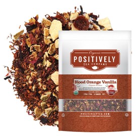 Organic Positively Tea Company, Blood Orange Vanilla Rooibos Tea, Loose Leaf, 16 Ounce