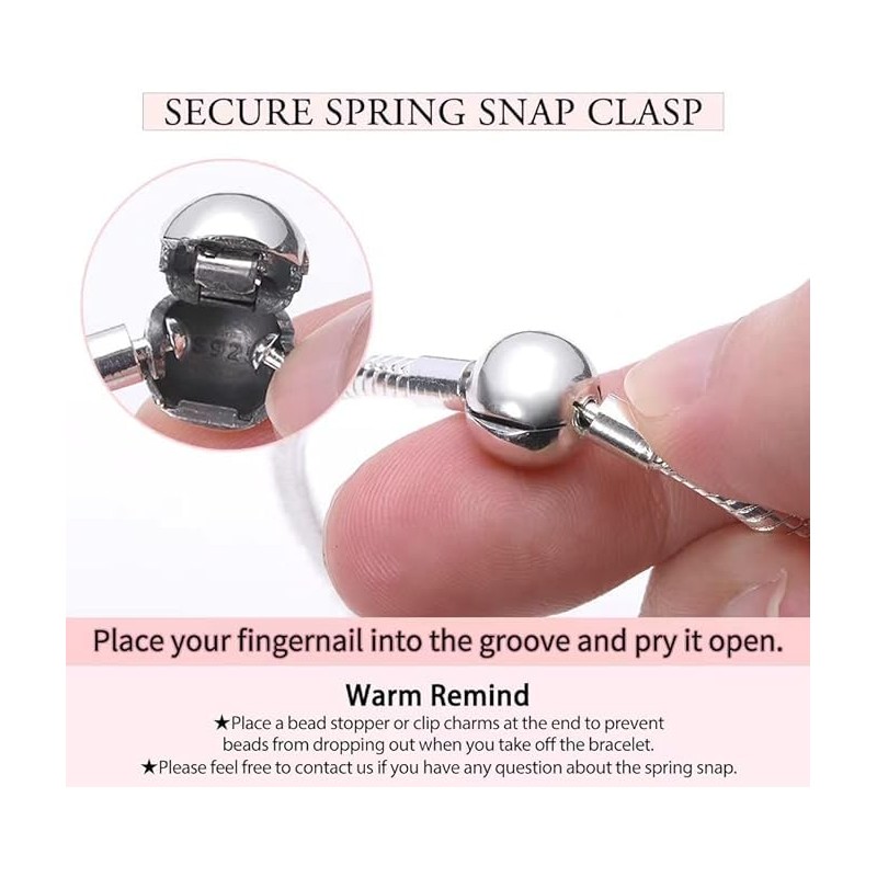 LNQOBU Women's Bracelet 925 Silver Snake Butterfly Bracelet with Sparkling