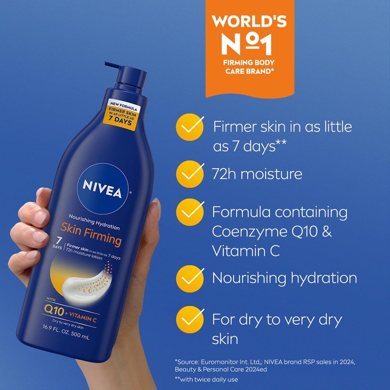 Nivea Nourishing Skin Firming Body Lotion, 16.9 Fluid Ounce