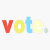 Vote. Retro Style Vote Election Sticker Bumper Sticker Vinyl Decal