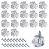 DGHAOP 18pcs Glass Retainer Clips Kit Clear Plastic Cabinet Door