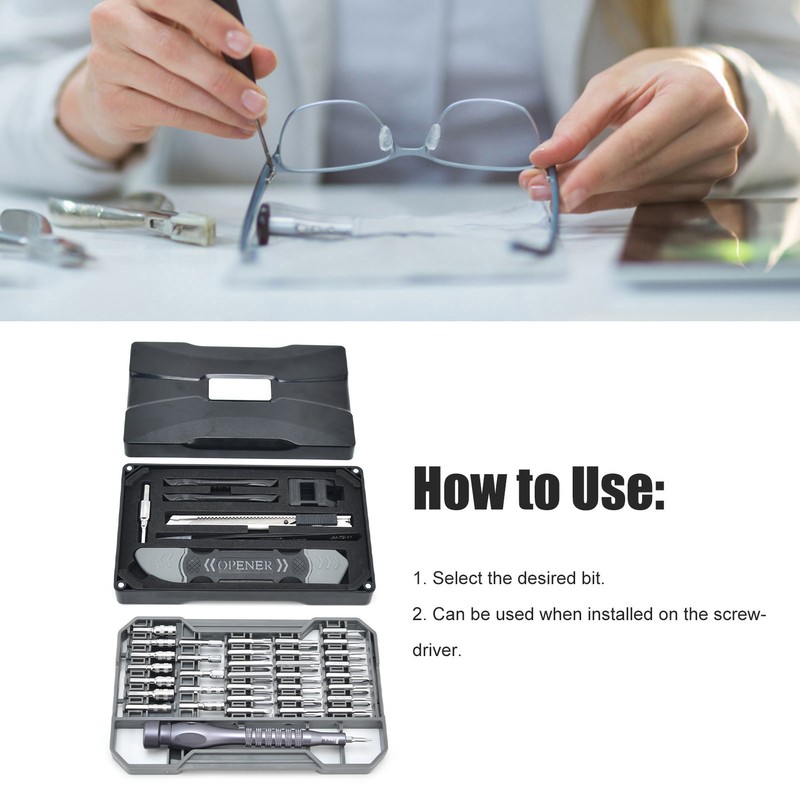 69Pcs Accurate Screwdriver Kit Magnetic 4x28mm Matte Chrome Long Diameter