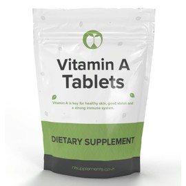 Vitamin A Tablets 10,000IU | High Strength for Skin, Eyes & Immune System | Made in The UK by Natural Foundation Supplements with U.K. Ingredients (500 Tablets)