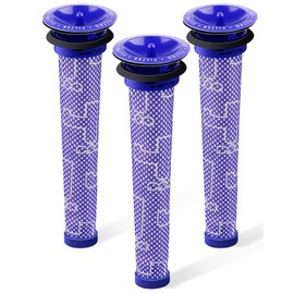 3Pack Pre Filters Replacement for Dyson - Vacuum Filter Compatible with Dyson V6 V7 V8 DC59 DC58 Replaces Part 965661 01 (3 Pack)
