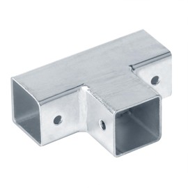 YIDU69Q 8 Pcs 1" 3 Way T Shape Square Tube Connector, Square Tube Fitting Fence Guardrail Rail Clamp