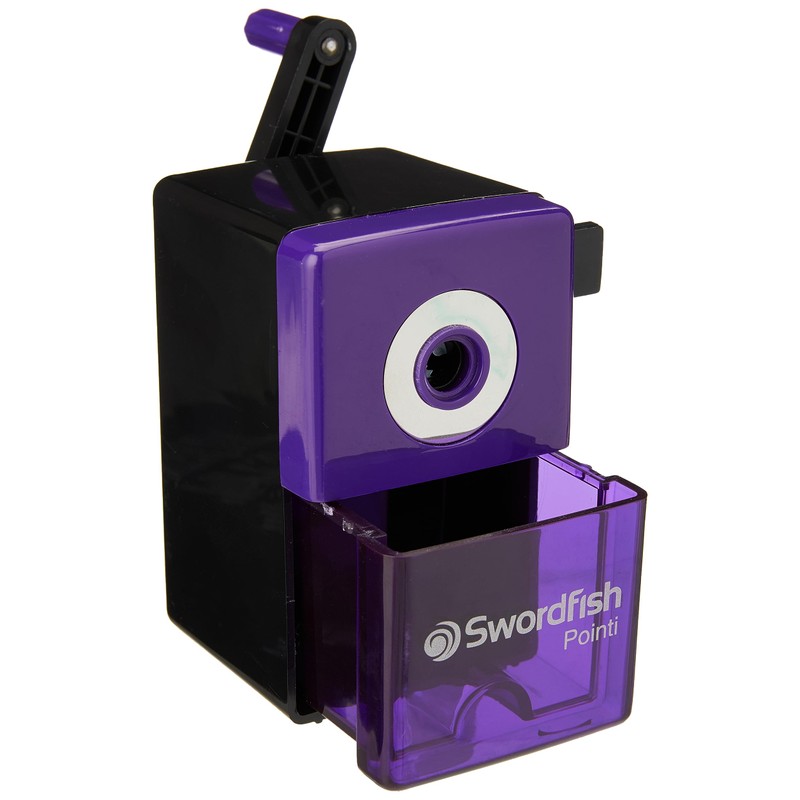 Swordfish ‘Pointi’ Desktop Manual Pencil Sharpener with Helical Blade and