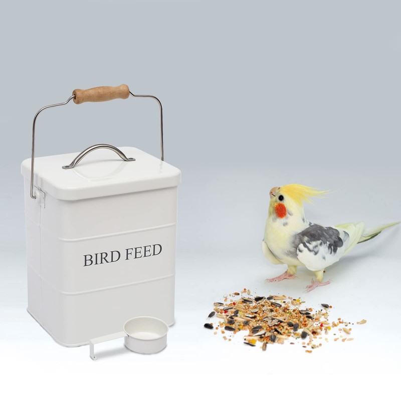 Geyecete Bird Feeder,Bird Food Jar Pet Food Storage Airtight Food