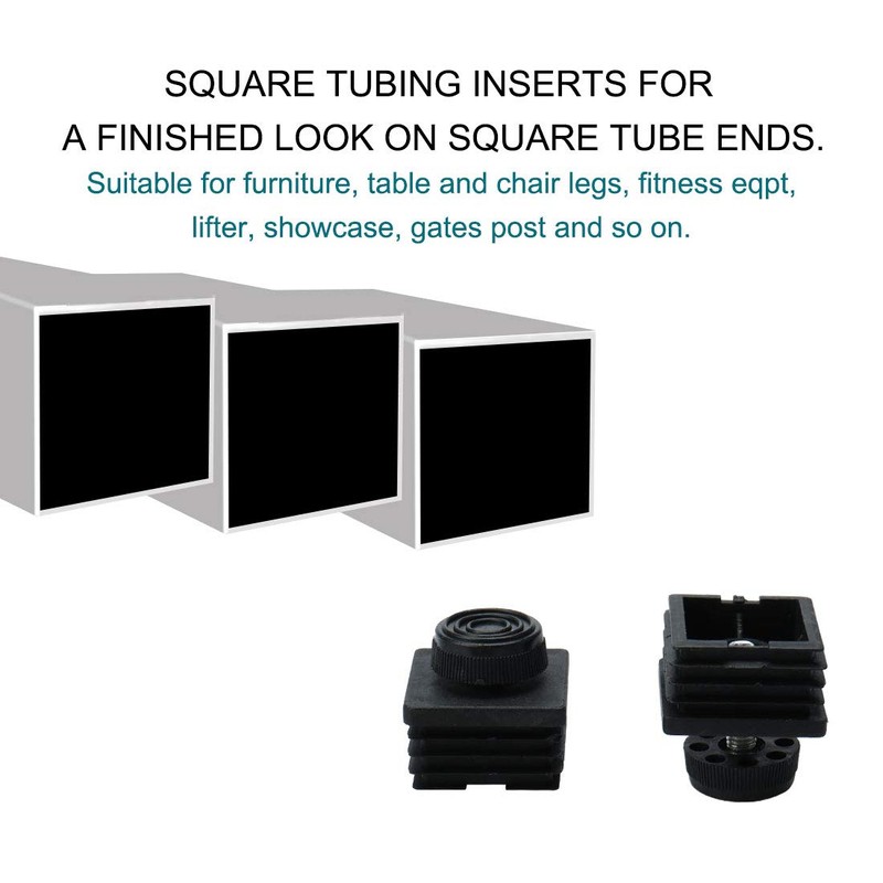 uxcell Leveling Feet 38 x 38mm Square Inserts Kit Furniture