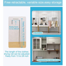 Emapoy Portable Travel Garment Rack, Lightweight Folding Clothes Rack For Travel, Camping, Adjustable Height And Width, No Installation Needed, Ideal For Outdoor And Indoor Use