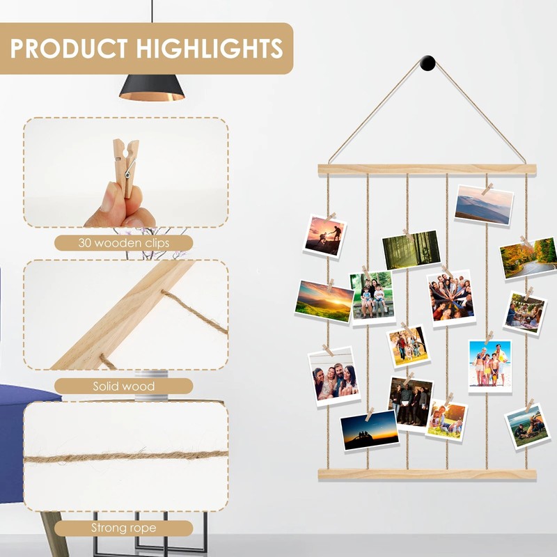 ClearView Picture Frame Collage – Multi-Photo Hanging Display for Wall