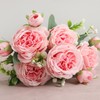 3 Bunches 5 Heads Artificial Persian Roses Wedding Hand Tied