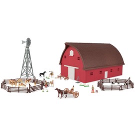 John Deere Round Barn Set 1/64 Scale Play Set with Accessories 73 Pieces