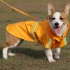 Impermeable para Perros con Capucha con Rayas Reflectantes，Ajustable，Resistente al Agua,