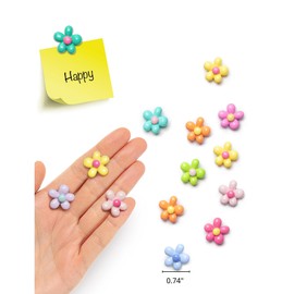 3D Flower Fridge Magnets Pack of 20, Colourful Decorative Magnets for Fridge, Funny Magnets, Colourful Strong Magnets for Fridge, Loose and Whiteboard, Decorative Magnets for Kitchen and Office (1.8