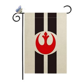 CANTENDO Rebel Alliance Garden Flag Double Sided Flax Nationality Flags Garden Theme Decorative Outdoor Yard Decorative Flags Banner(12"x 18"）