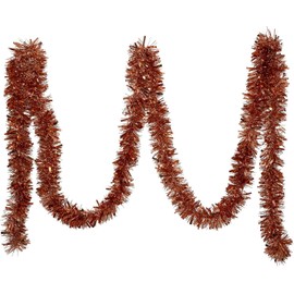 UKDeals direct ® 4m Metre Chunky/Fine Christmas Tinsel - Christmas Decoration Tinsel (Rose Gold)