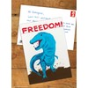 Funny Humorous 'David Shrigley Freedom' Novelty Postcard