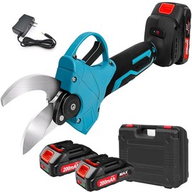 Electric Pruning Shears, Portable Cordless Branch Cutter Tree Trimmer for Branches up to 42mm(1.65'') Cutting, with 2x 2000mAh Batteries and Fast Charger, Ideal Clipper for Pruning Trees, Garden Plants, and Flowers, Mother's Day Gift