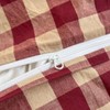 PinkMemory Red Gingham Duvet Cover Set Queen 100% Washed Cotton