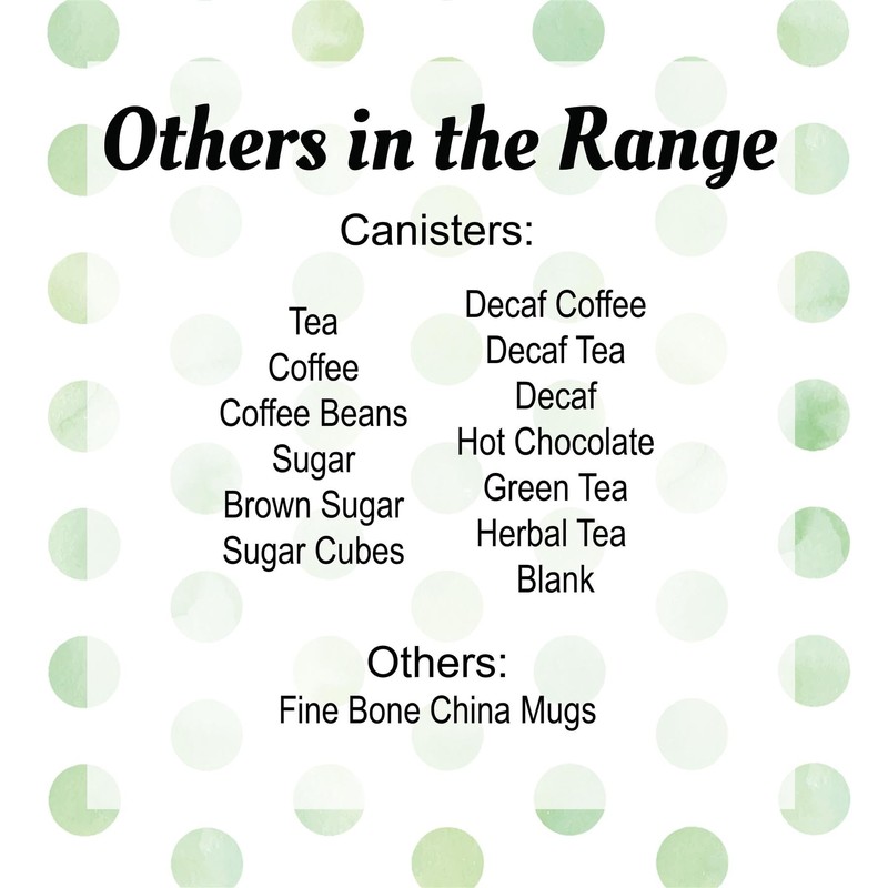 Purely Home Green Polka Dots Decaf Tea Storage Canister -
