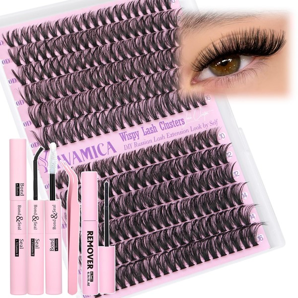 Yawamica Lash Clusters Kit Wispy Lash Extension Kit 40D 50D