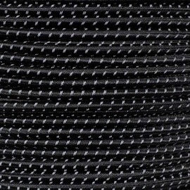 West Coast Paracord Elastic Bungee Nylon Shock Cord - 3/16 in x 100 ft, Black w/ 2 Reflective Tracers