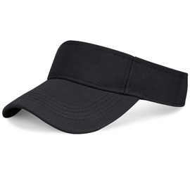 jerbro Unisex Visor Cap Sun Hat Golf Tennis Cap with Sun Visor Baseball Cap Adjustable Visor Summer Peaked Cap for Men and Women (Black)