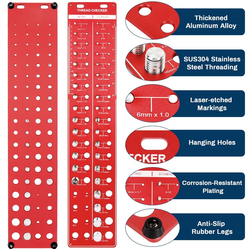 34 Thread Checker Nut and Bolt Thread Checker Standard and