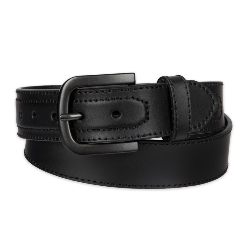 Dickies Men's Leather Belt with Tonal Stitch, Black, Medium