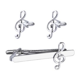 Music Musical Birthday Gifts for Musicians Rap Music Tie Clip Pin Gift for Music Lovers Music Teacher Gifts for Men Son Boyfriend Music Themed Gifts for Students Music Note Cufflinks Gift