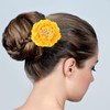 uxcell 3 Pcs Peony Flowers Hair Clip, 4.7 Inch Artificial