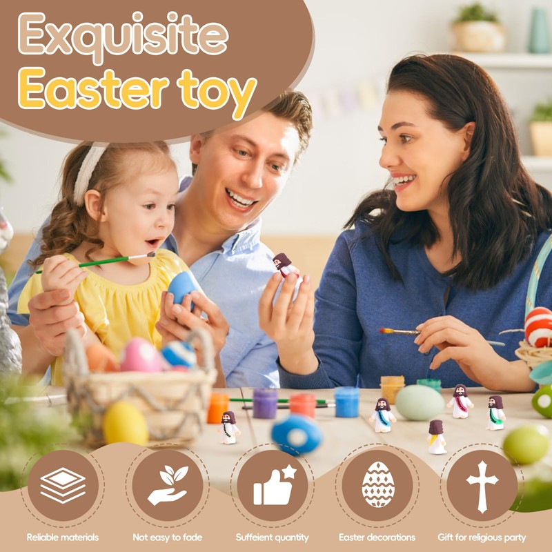 100 Pcs Little Jesus Figures Jesus Loves You, Mini Jesus