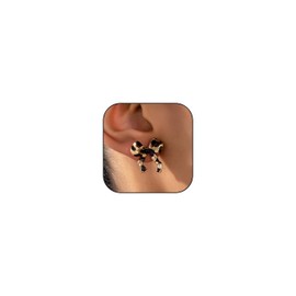 Boho Leopard Bow Earrings for Women Leopard Bowknot Statement Earrings Cheetah Exaggerate Earrings Summer Costume Jewelry Gift (C)