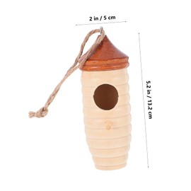 Sosoport Bird Nest Hummingbird Nesting Cave Wooden Hummingbird Swing Nest Garden Decor Bird House