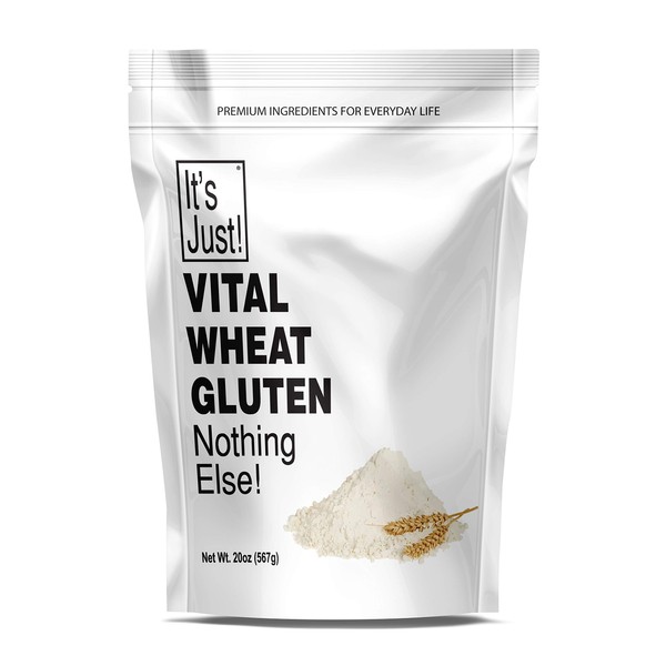 It's Just - Vital Wheat Gluten Flour, High Protein, Make Seitan, Low Carb Bread, 20oz