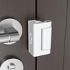2 Set White Adjustable Portable Door Lock,Security Door Reinforcement Lock
