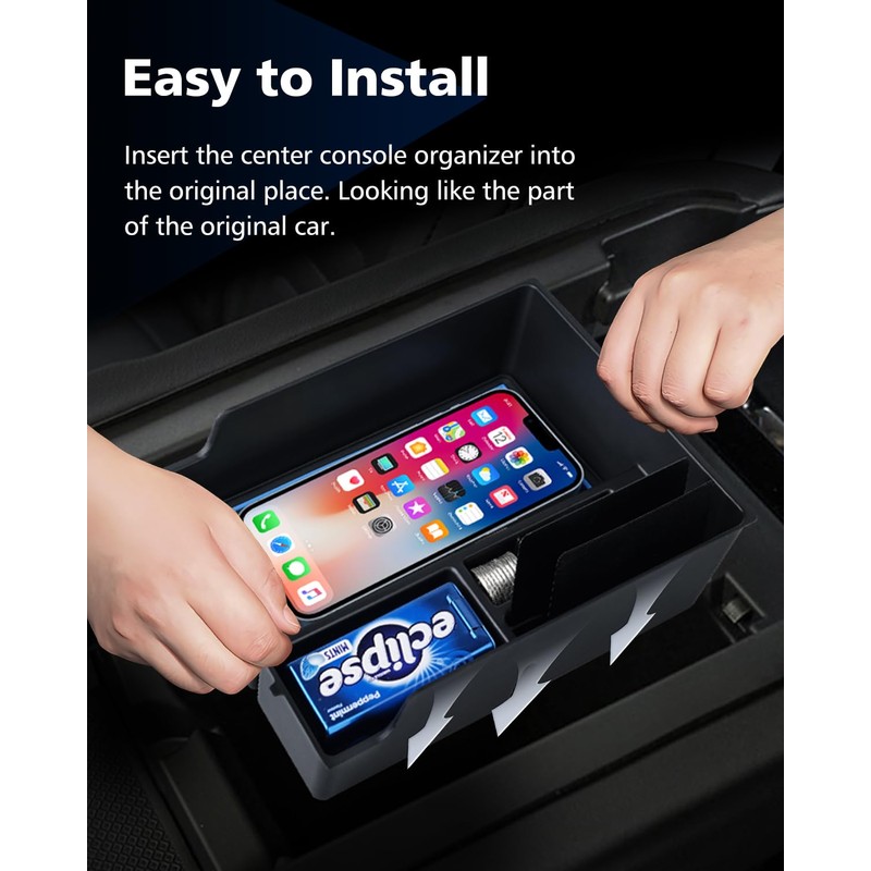 FIILINES 2PCS Center Console Organizer Compatible with 2022 2023 Rivian