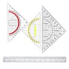 Set Square Flexible, Set of 4 Ruler Set, Set Squares