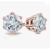 18K Moissanite Earrings Part 1 Rose Gold / 18K 모이사나이트