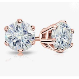 18K Moissanite Earrings Part 1 Rose Gold / 18K 모이사나이트 귀걸이 1부 로즈골드