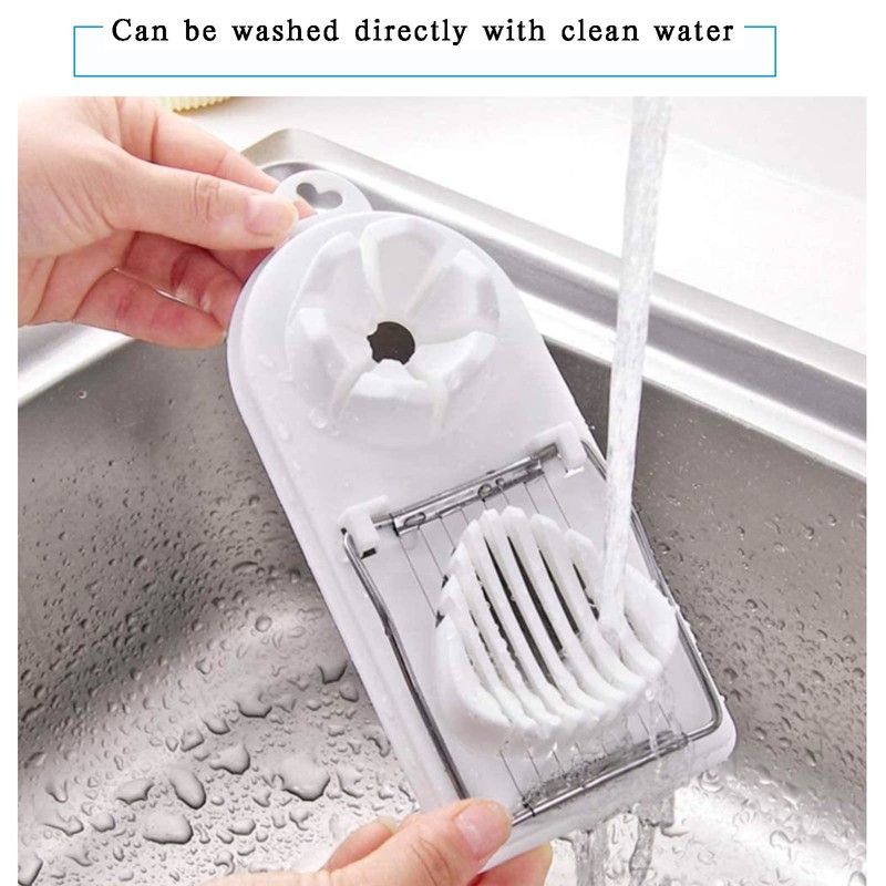 jiuzcare Egg Slicer 2 in 1 Egg Cutting Tool Metal