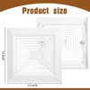ABS Plastic Bathroom Exhaust Fan Cover with Springs, Ceiling/Wall Mounted