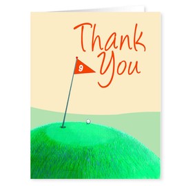 Stonehouse Collection | Simple Thank You Golf Tee Note Card | 10 Boxed Golf Cards & Envelopes (Standard)