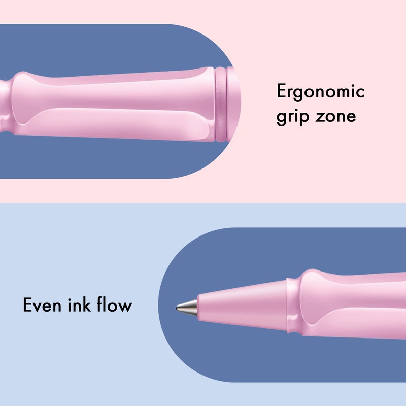Lamy Safari Light Rose Rollerball Pen in Line Width M