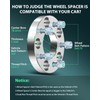 SCITOO 4Pcs 5x5 to 5x4.75 Wheel Adapters 1 inch Thread