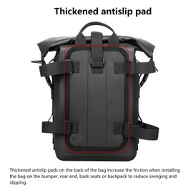 Alomejor Motorcycle Crash Bar Bag Black Waterproof Quick Release Universal Motorcycle Tail Bag Side Bag 4L for Travel